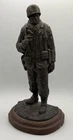 Michael Garman 14" Platoon Sergeant WW2 Soldier Bronzed Sculpture 1988