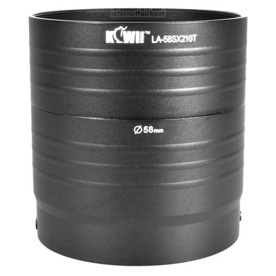 Kiwifotos LA-58SX210T Adapter Tubus passend für Canon PowerShot SX210 IS