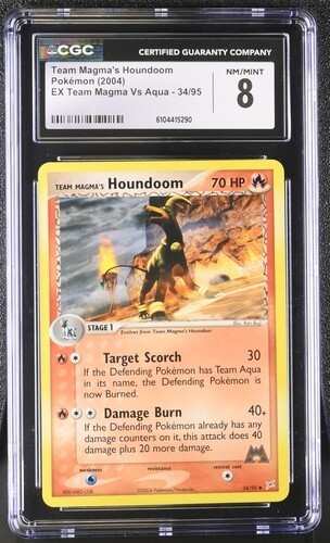 Team Magma's Houndoom graded CGC 8 for sale on eBay