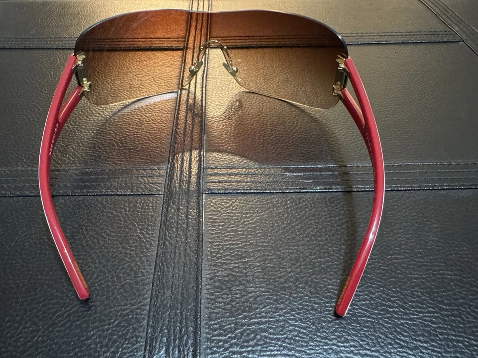 Ralph Lauren RA5075 727/13 Brown Shield Wrap Sunglasses + Case - Image 3 of 4