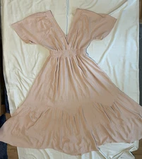Women's Baltic Born Short Sleeve Dress  Size XL   Pale Peach