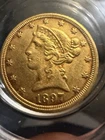1897 Gold $5 Dollar Half Eagle ALMOST UNCIRCULATED