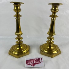 ➜PAIRE DE BOUGEOIRS/CHANDELIERS EN BRONZE flambeaux Louis XVI anciens XIXème