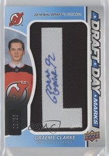 2024-25 SP Game Used Draft Day Marks /35 Graeme Clarke Rookie Patch Auto RC