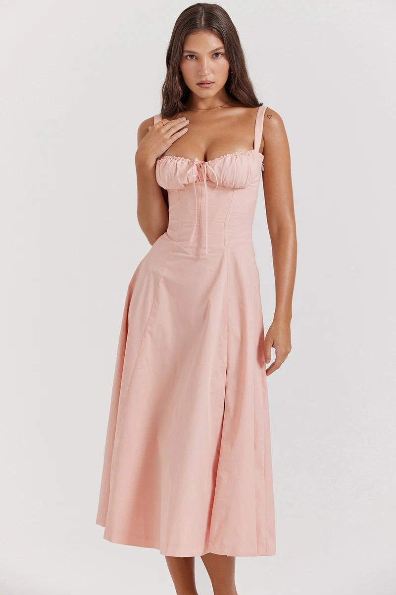 strapless open back dress Queendancer Women Light Pink Tiered Tulle A-Line Long Prom Dress Spaghetti  Straps Formal Dress – queendanceruk main image 0