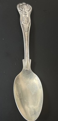 Vintage USN Navy International Silver Co Kings Pattern Silver Plate Teaspoon 6 