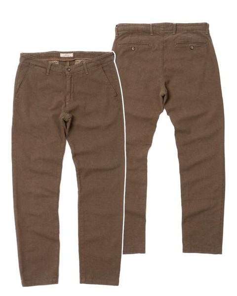 Men Libero Trousers Brown Cotton 31 / M / 44