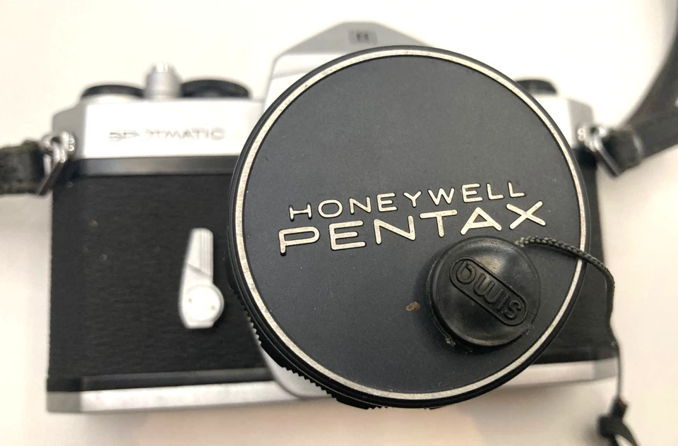 Câmera de Filme 35mm Honeywell Pentax Spotmatic + Lente Super-Takumar 55mm f/1.8 - Imagem 2 de 4