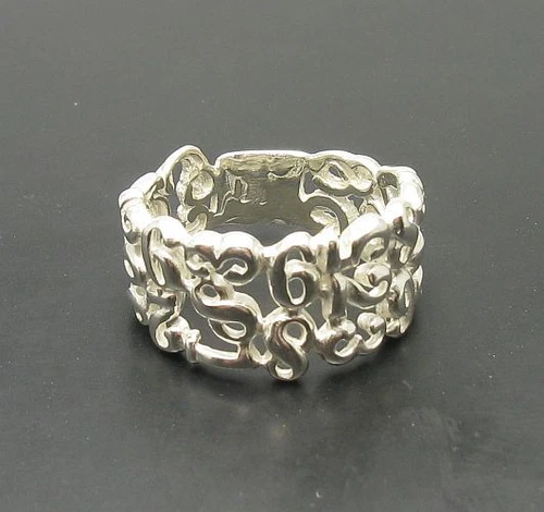 Stylish Sterling Silver Ring Band Genuine Solid 925 Figures Handmade Empress
