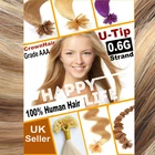 50s 0.6g 16" 18 "20"22" Pre Bonded Nail Tip U Tip 100% Remy Human Hair Extension
