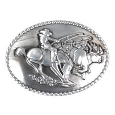 Rodeo Rider Cowboy Belt Buckle Native American Motorcyclist CBY-05 
