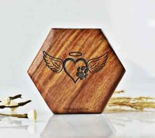 Wooden Urn for Human Ashes - Urn For Dog Handmade - Rosewood Pet Urn for Cats -B