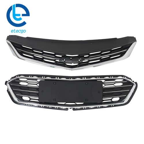 Front Upper and Lower Grille For Chevrolet Cruze 2016 2017 2018 2Pcs - Picture 3 of 24