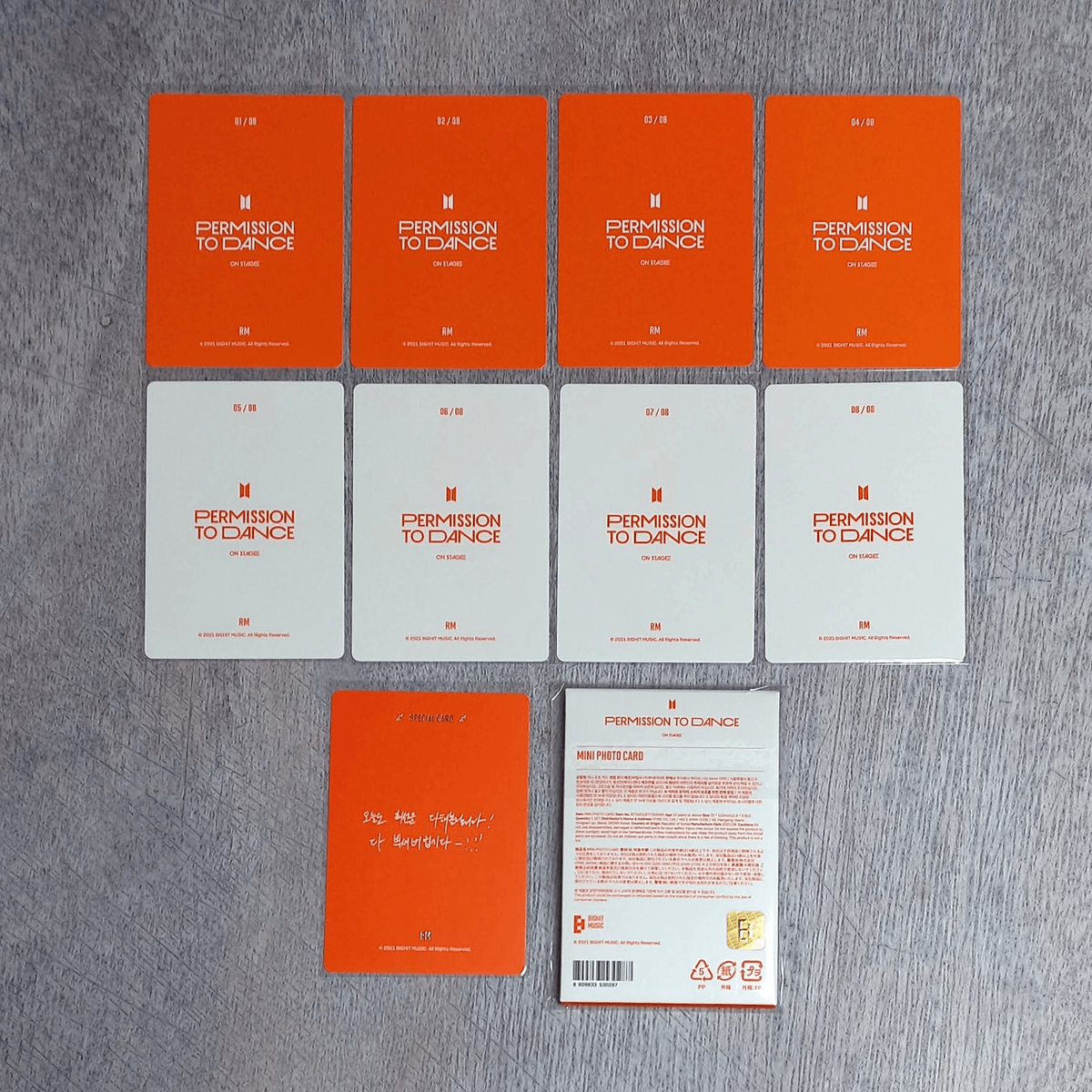 BTS Permission To Dance On Stage Mini Photo Card - Complete RM Set