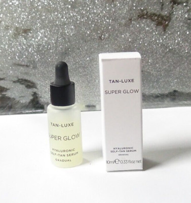 Tan-Luxe Super Glow Hyaluronic Self-Tan Serum 10ml Reisegröße Neu unbenutzt verpackt
