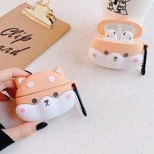 3D Silicone Cartoon Corgi Dog Cover For Apple Airpods 1/2/Pro Cute Protect Case
