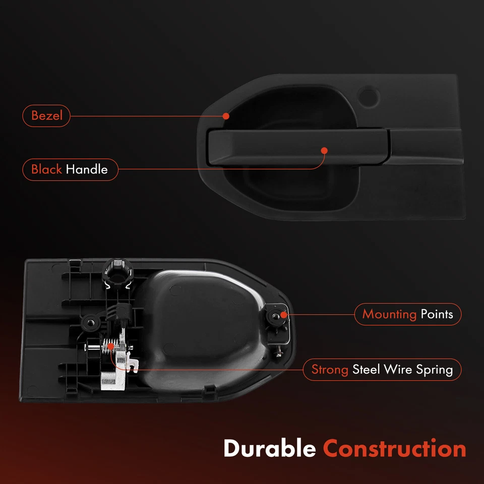 Manija de puerta exterior negra textura pasajero delantero para Honda Element 2003-2007 Foto 4 de 4