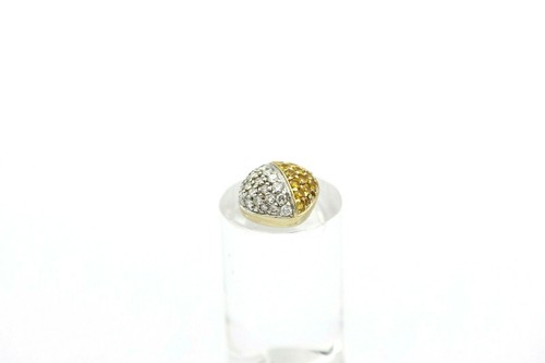 Pendant 585 Yellow Gold 22 Brilliants & 22 Sapphires 2.33g Certificate - Picture 4 of 6