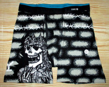 MENS STANCE BLACK GRAY BOXER BRIEF SIZE S 28/30 