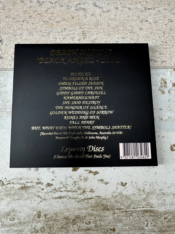 Death In June ‘Black Angel - Live!’ Signed Autographed CD 2008 CRISIS Current 93 - Image 4 of 4