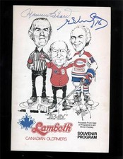 Vintage 1970's Maurice and Henri Richard Signed Alumni Game Program Canadiens 