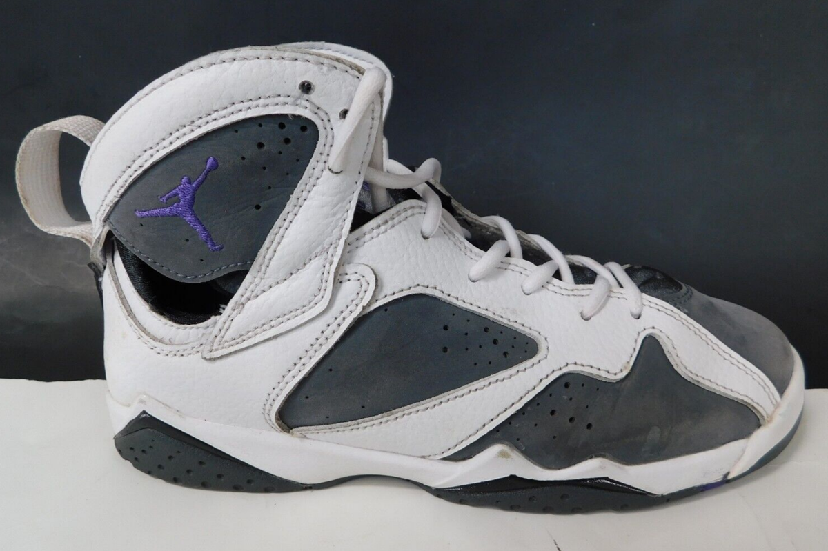 Nike Air Jordan Retro Flint White Varsity Purple DJ2777-100 Sz 6Y  READ