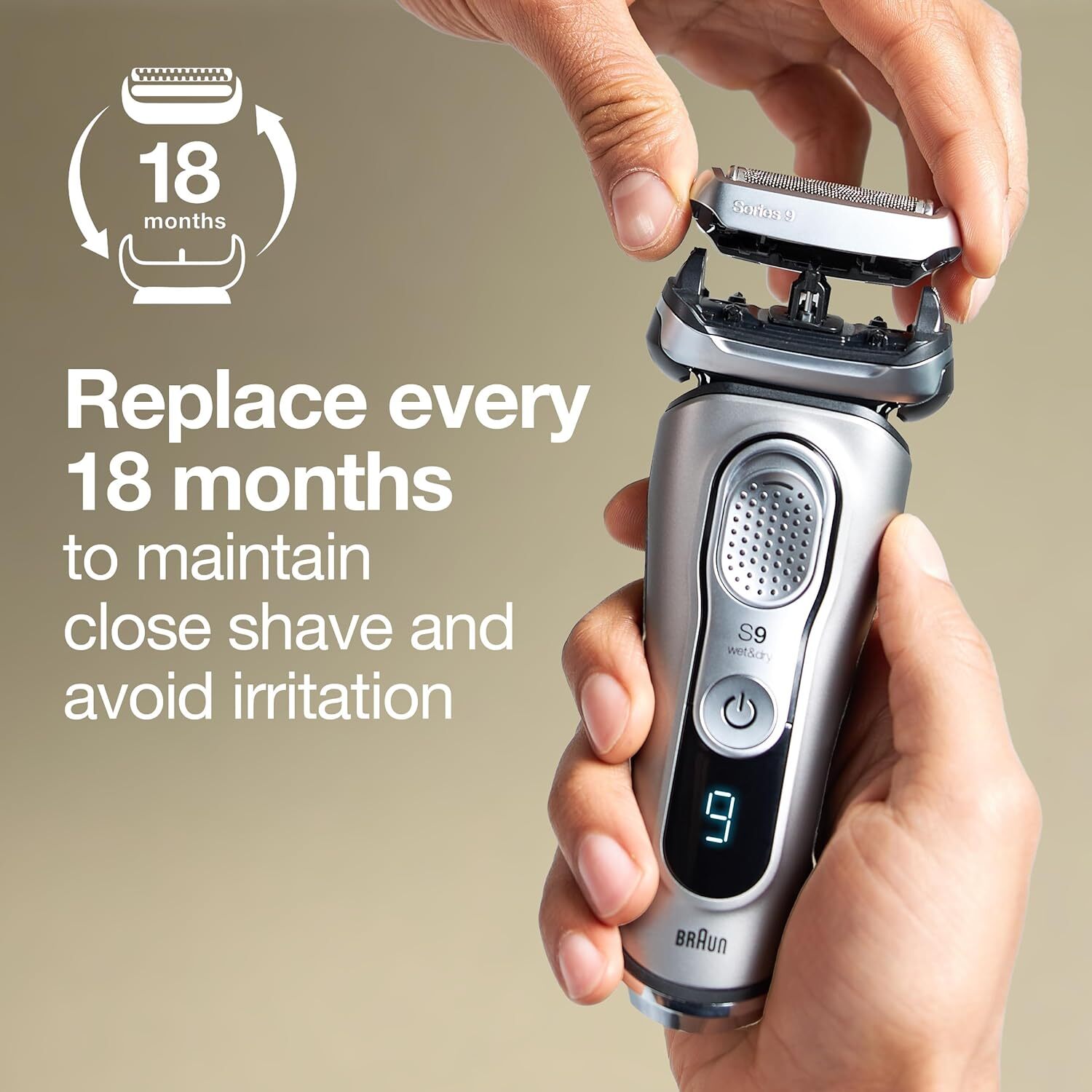 Braun Series 9 92S Replacement Shaving Head Cassette Foil Electric Shaver Silver eBay
