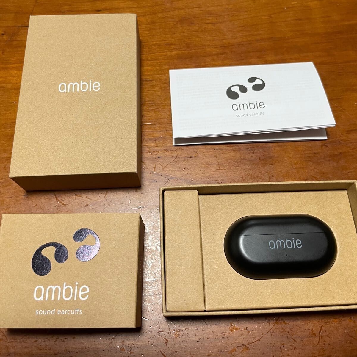 Ambie Sound EarCuffs AM TW01 Black Open ear Earphones TypeC Ambie Sound EarCuffs AM TW01 Black Open ear Earphones TypeC