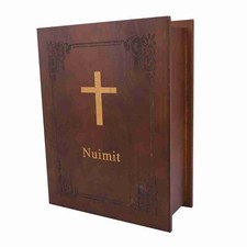 WOOD BOOK SHAPE -Nuimit Pet Urn for Dogs Ashes 11.22 x 8.54 x 3.82 inches