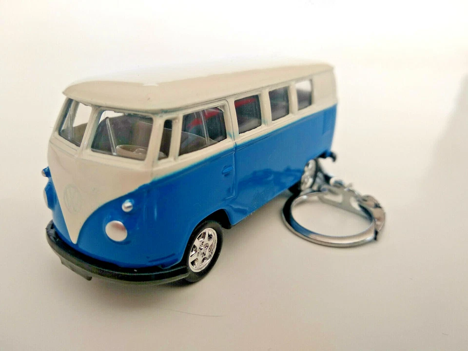 porte clé volkswagen bus combi T1 classique ,neuf, bleu, en métal.idée cadeau - Photo 3/3