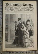 1873 SHOP FAMILY HUMOR BEAUTY ARTIST JENNIE BROWNSCOMBE WOODCUT HISTORIC 27281