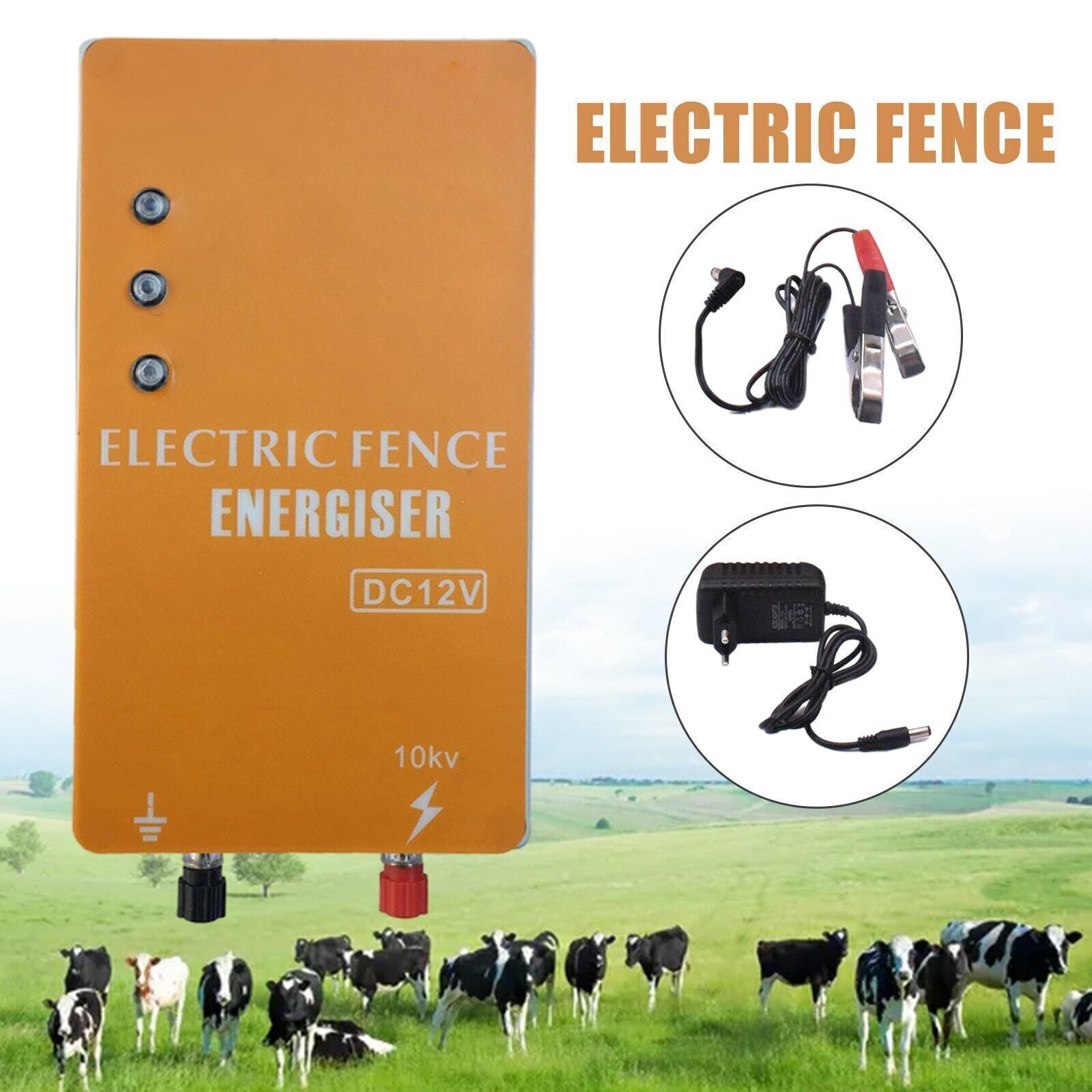DC 12V Power Electric Fence Energizer Electric Fencing Charger