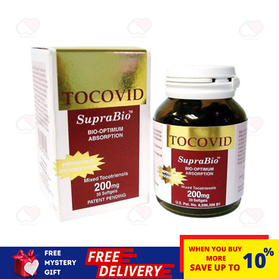 2 X (30'S) Authentic TOCOVID Suprabio 200mg - Palm Vitamiin E - Antioxidant