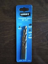HART 3 piece Titanium Drill Bit Set
