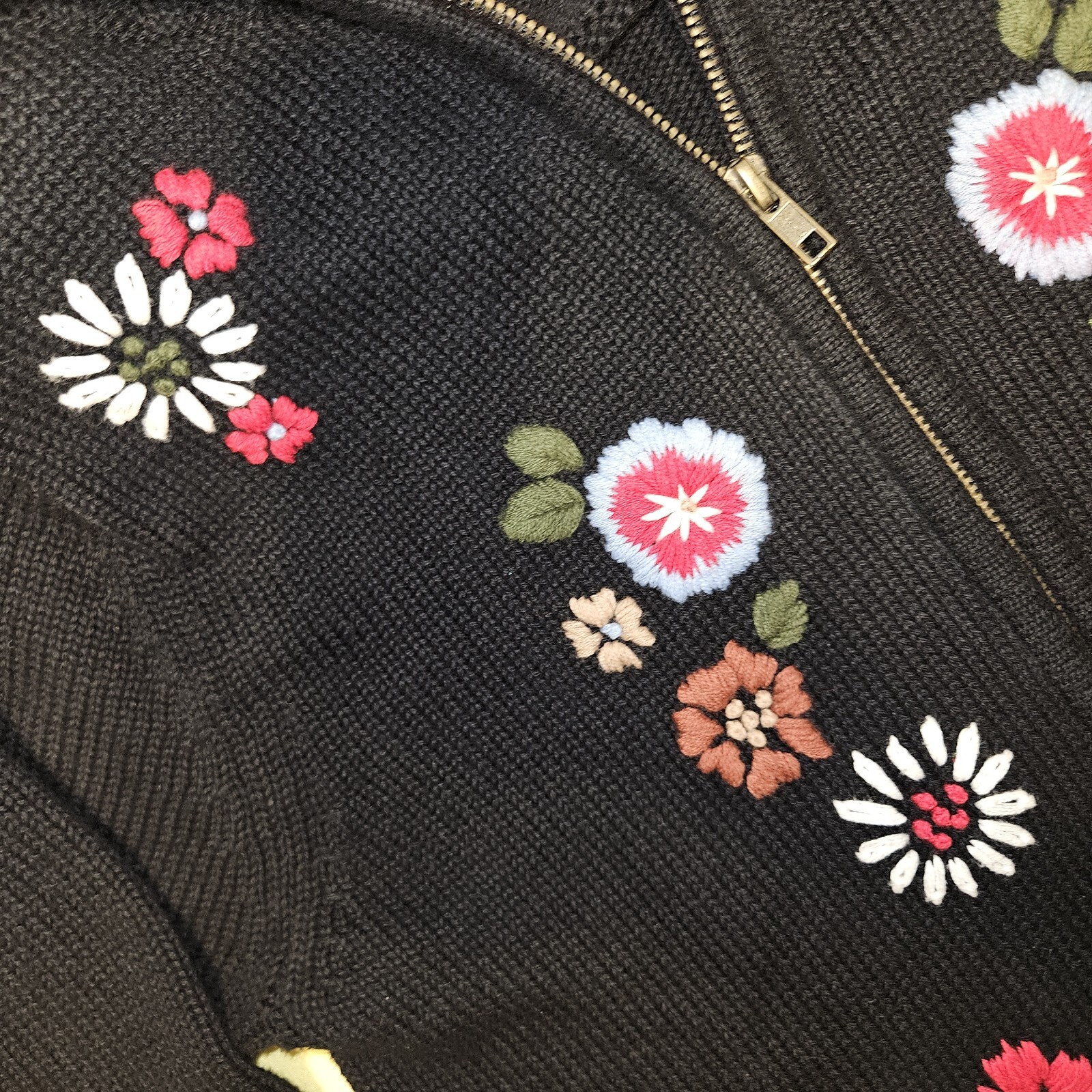 Vintage Relativity Sz S Full Zip Collared Knit Fl… - image 4