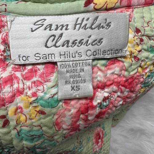 CHAQUETA ACOLCHADA REVERSIBLE SAM HILU'S CLASSICS FLORAL AZUL/VERDE - Imagen 10 de 10