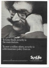 Sun Life Of Canada Insurance W/ Gene Shalit 1979 Vintage Print Advertisement