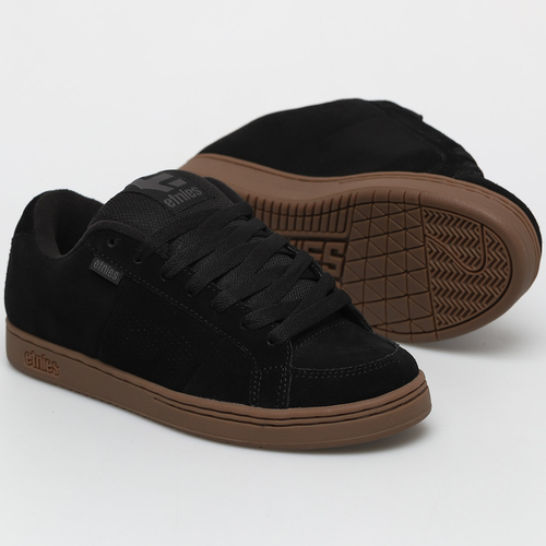 ETNIES KINGPIN BLACK & GUM SKATE SKATEBOARD SHOES SNEAKERS RUNNERS BRAND NEW - Picture 8 of 9
