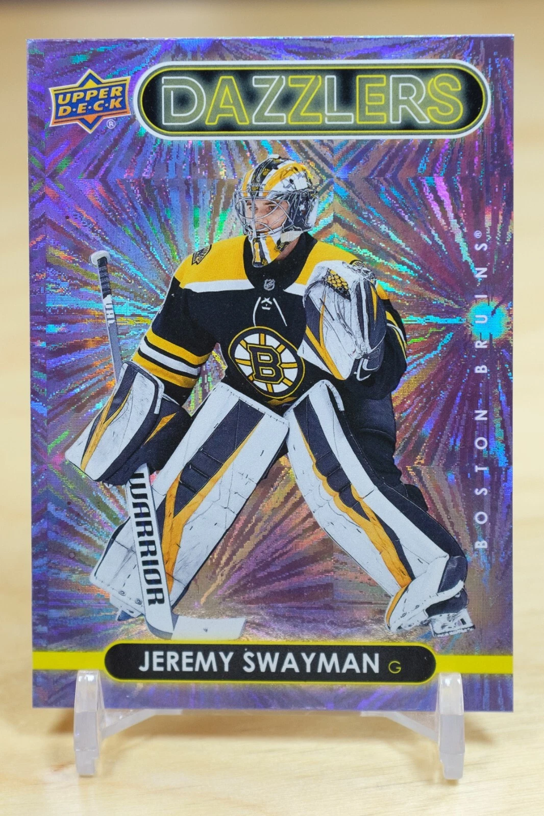 2021-22 Upper Deck Dazzlers Purple #DZ-4 Jeremy Swayman - Boston Bruins RC