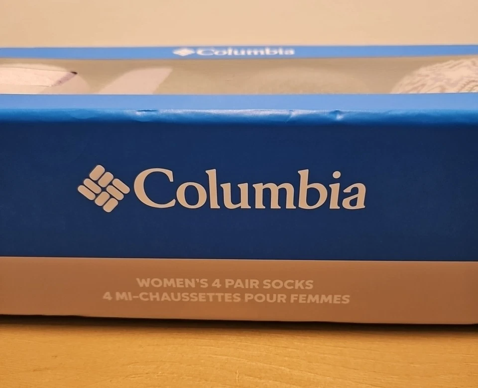 Новый Columbia 4-Pk подарочная коробка женщин Chaussettes экипажа носки фиолетовый размер обуви 4-10 - Изображение 4 из 4