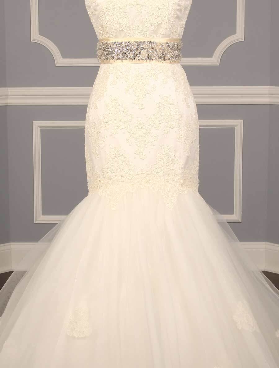 Anne Barge 572 B Cream Embellished Beaded Crystals Bridal 