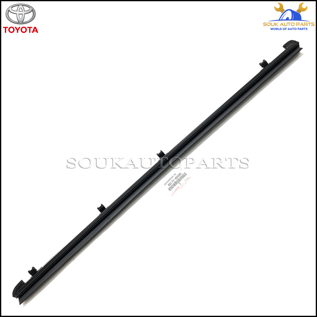 68171-60090 Genuine Toyota WEATHERSTRIP, FRONT DOOR GLASS, INNER