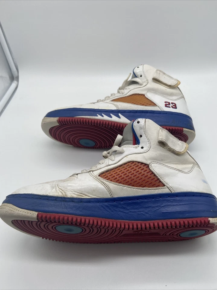 Air Jordan 5 Fusion Varsity красная синяя лента 318608 162 мужские размер 10 Varsity 2008 - Изображение 3 из 4