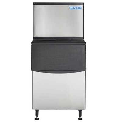500 lbs. Freestanding Commercial Ice Maker in Stainless Steel