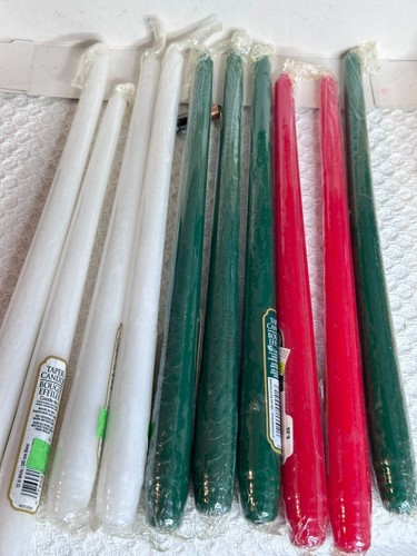 Candle-Lite Taper Candles 12" Multi colors Made In USA 10 ea Sealed Vtg - Picture 1 of 7