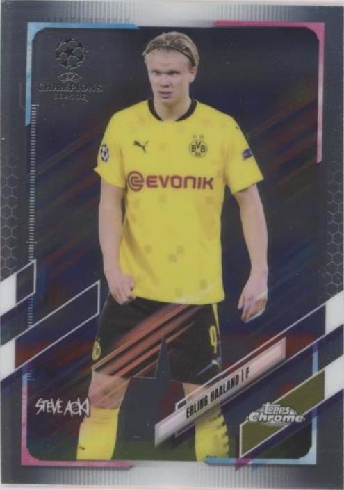 2020-21 Topps Chrome X Steve Aoki UCL Erling Haaland #49 for sale