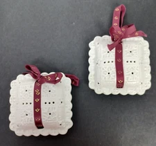 Vintage Prestige Place Ceramic Lot of 2 Pomander Potpourri Hanging Pillow 3 1/2"