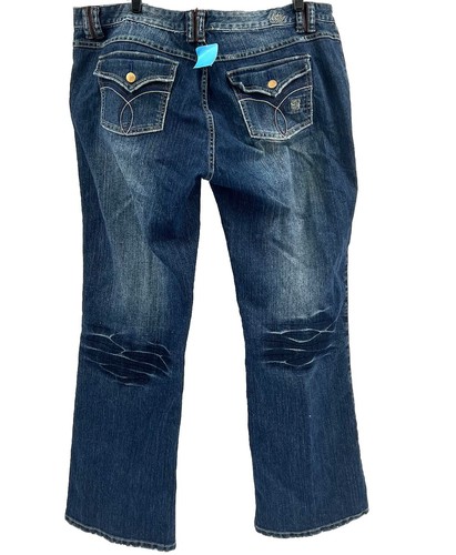 FUBU The Collection Womens Y2K Dark Denim Jean Jacket (2X) and Pants Size 18 - Picture 6 of 18
