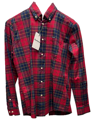 Barbour Wetheram tailored tartan shirt in red M