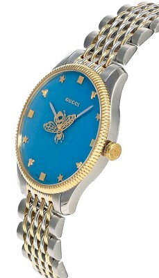 Gucci G-Timeless 36mm Blue Dial Steel Women's Watch YA1264201 | eBay Gucci G-Timeless 36mm Blue Dial Steel Women's Watch YA1264201 | eBay